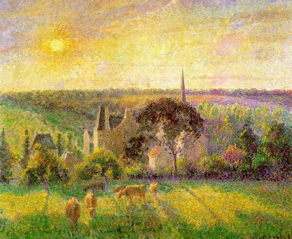 L’église et la ferme d’Eragny – Camille Pissarro Camille Pissarro 85x75