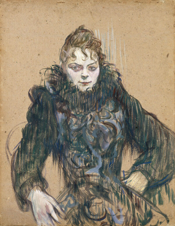 La femme au le boa noir – Toulouse Lautrec Henri de Toulouse-Lautrec 70x85