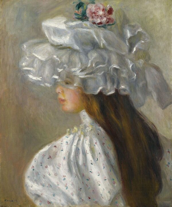 Femme au chapeau blanc – Pierre-Auguste Renoir Pierre-Auguste Renoir 70x85