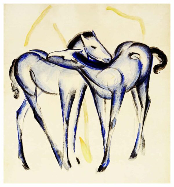 Deux chevaux bleus – Franz Marc Franz Marc 70x70