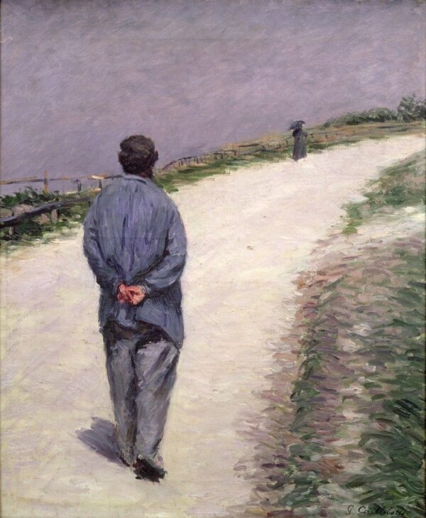 Père Magloire on the Road to Saint-Clair, Etretat – Caillebotte Gustave Caillebotte 70x85