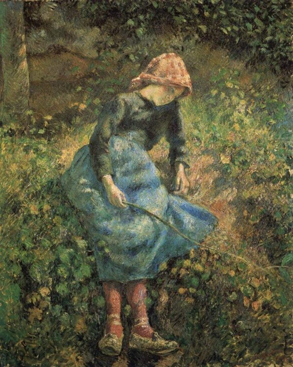 Jeune Fille a la Baguette – Camille Pissarro Camille Pissarro 70x85