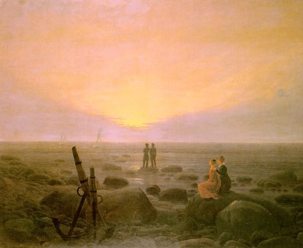 Escalier de lune à la mer – Caspar David Friedrich Caspar David Friedrich 85x75