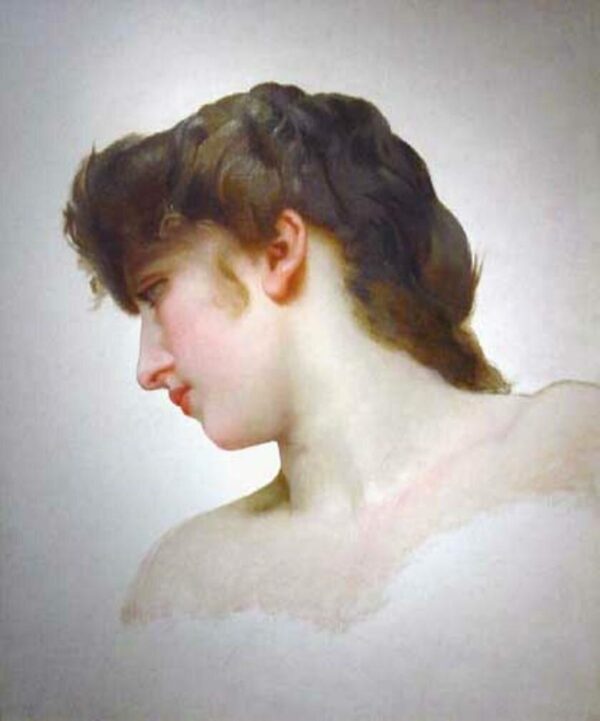 Étude de la tête d’un visage féminin blond – William Bouguereau William Bouguereau 70x85