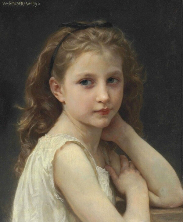 Tête d’une jeune fille – William Bouguereau William Bouguereau 70x85