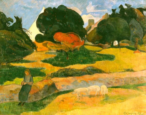 Fille gardant des porcs – Paul Gauguin Paul Gauguin 85x75