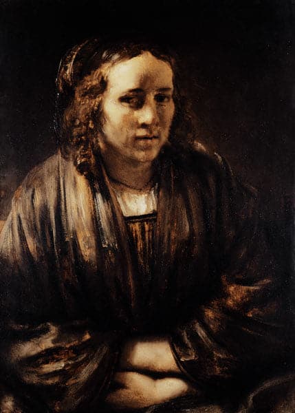 Portrait de Hendrickje Stoffels – Rembrandt van Rijn Rembrandt van Rijn 70x105