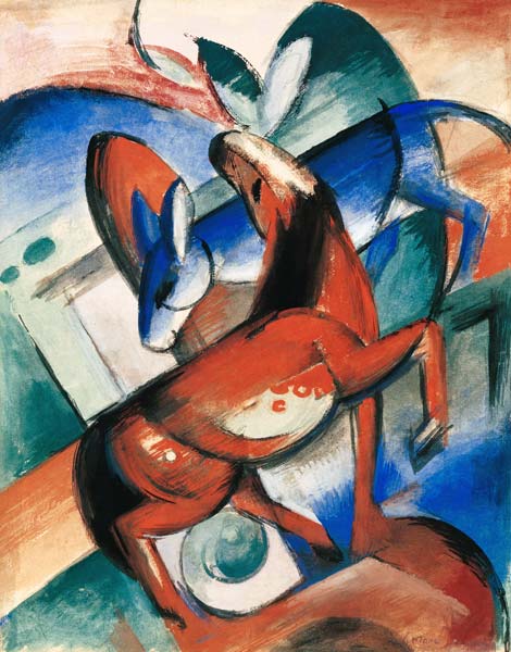 Cheval et âne – Franz Marc Franz Marc 70x85