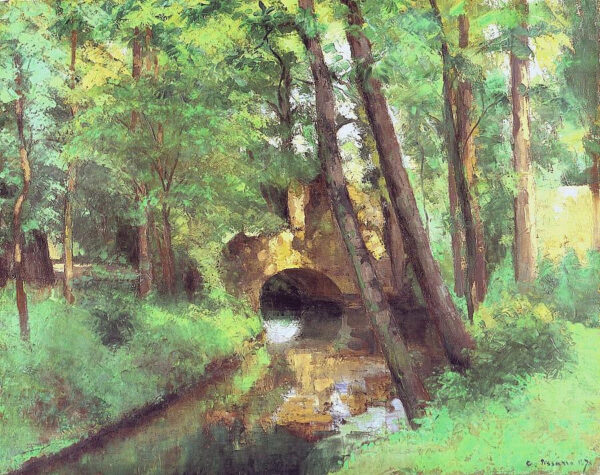 Le Petit Pont, Pontoise – Camille Pissarro Camille Pissarro 85x75