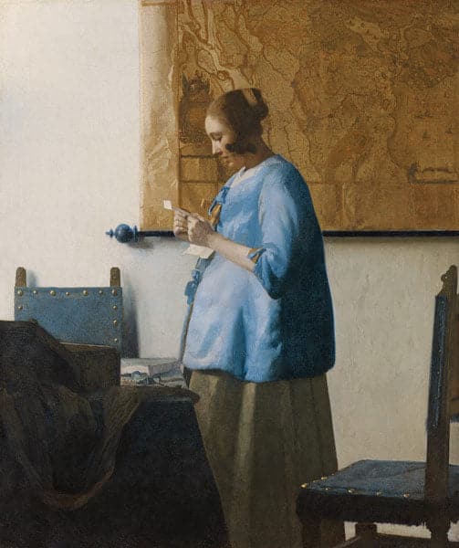 La Femme en bleu lisant une lettre – Johannes Vermeer Johannes Vermeer 70x85