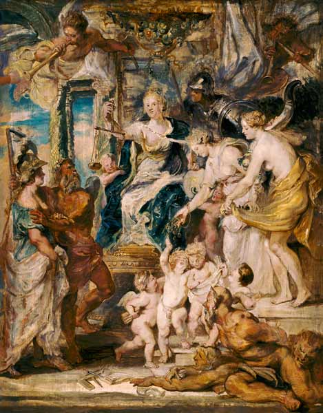 Le gouvernement heureux de la reine, croquis du cycle Médicis – Peter Paul Rubens Peter Paul Rubens 70x85