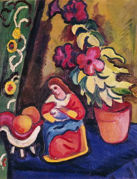 Vie avec La Madonne (Petunie et pommes) – August Macke August Macke 70x85