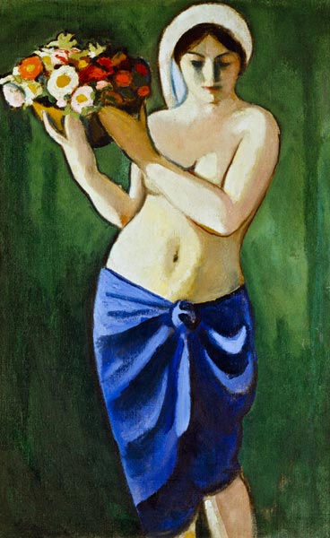 Femme, portant une coupe de fleurs – August Macke August Macke 70x105