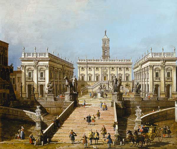 Rome, Escalier au Campodoglio – Giovanni Antonio Canal Giovanni Antonio Canal 85x75