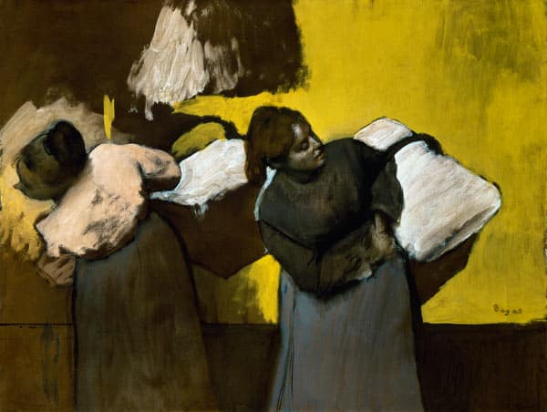 À l’intérieur en livrante du linge – Edgar Degas Edgar Degas 85x75