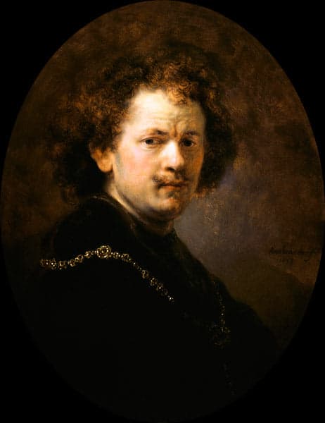 Auto-portrait avec la tête entbloesstem – Rembrandt van Rijn Rembrandt van Rijn 70x85