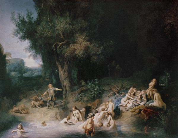 Le Diane se baigne avec Aktaeon et Callisto – Rembrandt van Rijn Rembrandt van Rijn 85x75