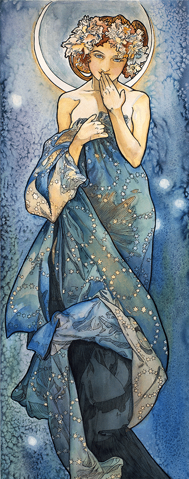 Clair de lune – Mucha Alphonse Mucha 70x160