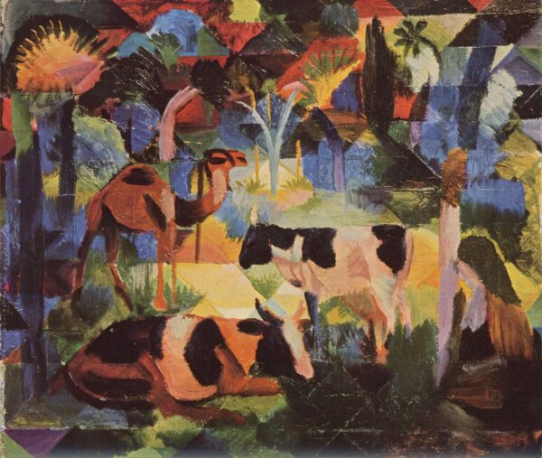 Paysage avec vaches et chameaux – August Macke August Macke 85x75