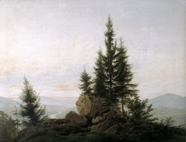 Vue de la vallée de l’Elbe – Caspar David Friedrich Caspar David Friedrich 85x75