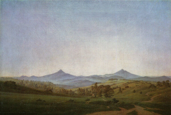 Paysage de Bohême avec le mont Milleschauer – Caspar David Friedrich Caspar David Friedrich 105x70