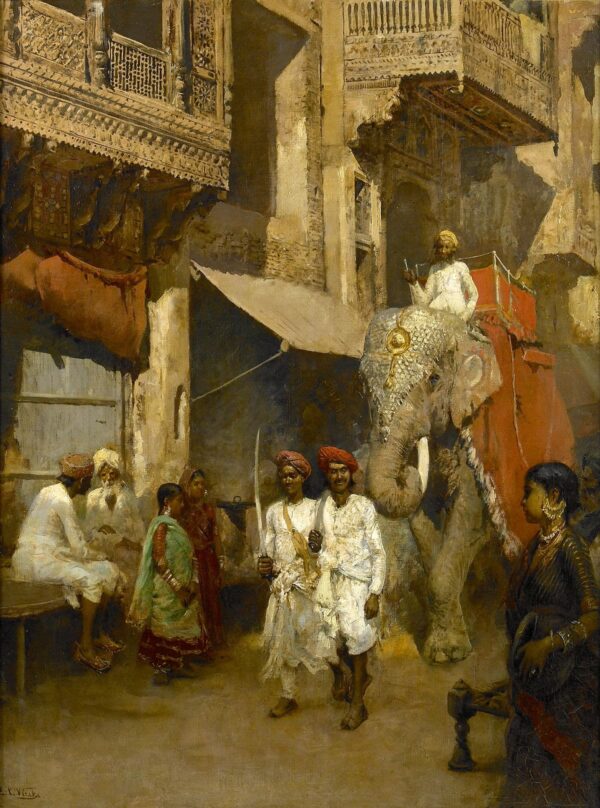 Promenade dans une rue indienne – Edwin Lord Weeks Edwin Lord Weeks 70x85