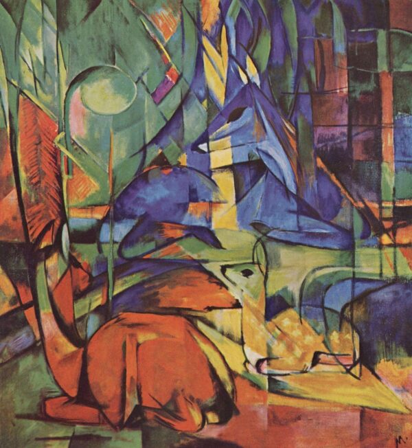 Cerf dans la forêt ii – Franz Marc Franz Marc 70x70