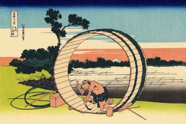 Le Fuji vu de la province d’Owari – Katsushika Hokusai Katsushika Hokusai 105x70