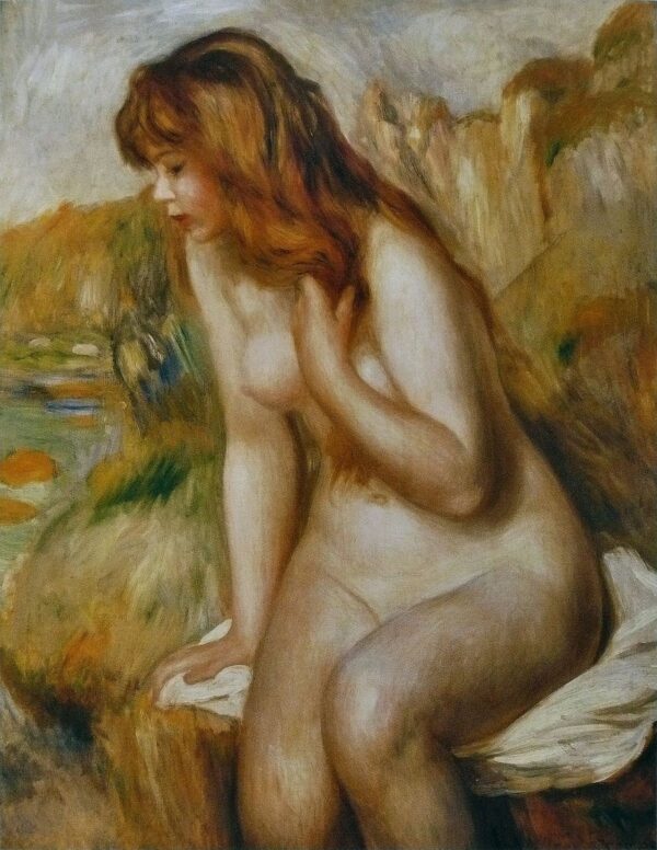 Baigneuse sur un rocher – Pierre-Auguste Renoir Pierre-Auguste Renoir 70x85