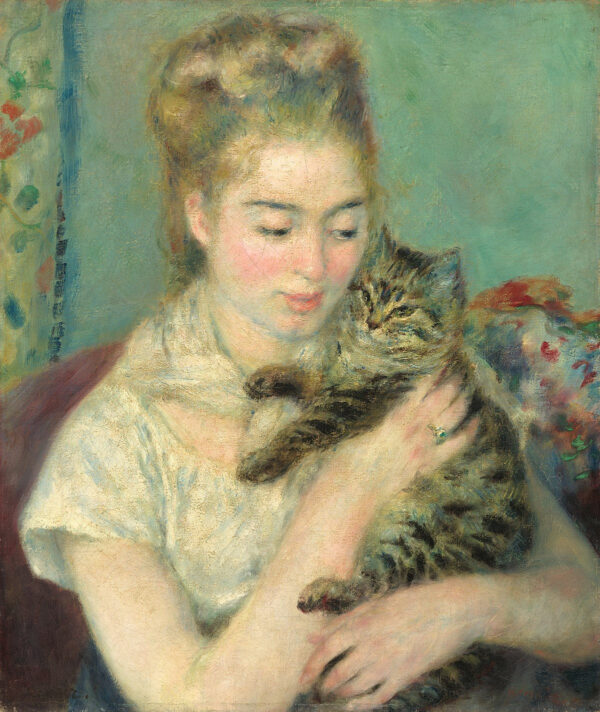 Femme au chat – Pierre-Auguste Renoir Pierre-Auguste Renoir 70x85