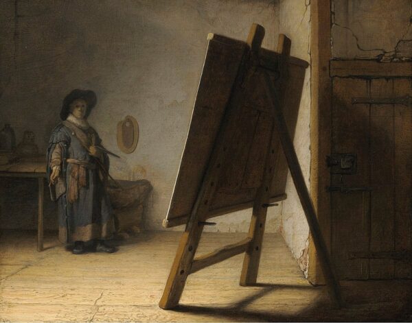 Le Peintre dans son atelier – Rembrandt van Rijn Rembrandt van Rijn 85x75