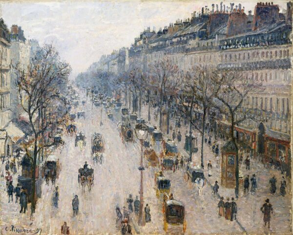 Boulevard Montmartre un matin d’hiver – Camille Pissarro Camille Pissarro 85x75