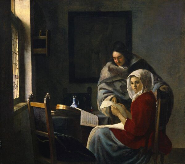 La Leçon de musique interrompue – Johannes Vermeer Johannes Vermeer 70x70