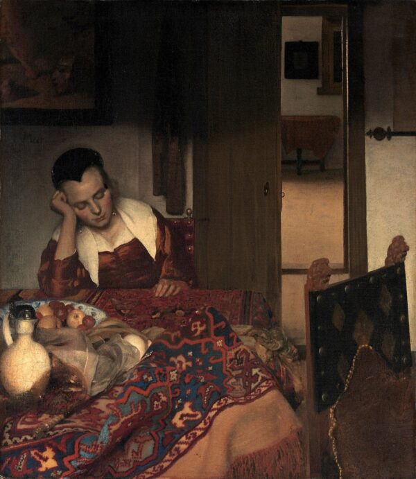 Une jeune fille assoupie – Johannes Vermeer Johannes Vermeer 70x85