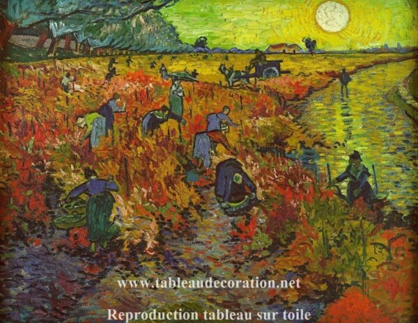 La Vigne rouge d’Arles – Van Gogh Tableaux Populaires 85x75