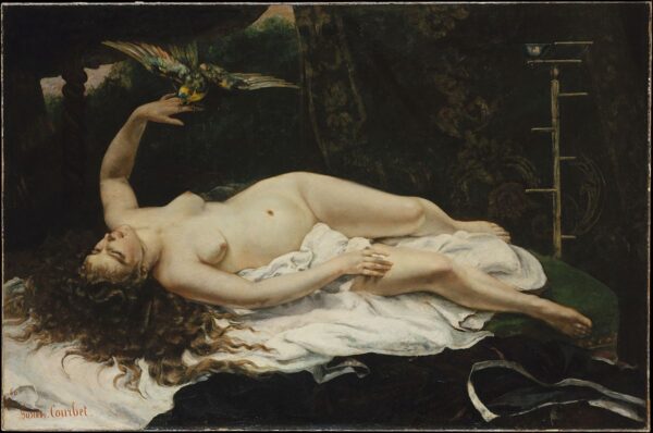 La Femme au perroquet – Gustave Courbet Gustave Courbet 105x70