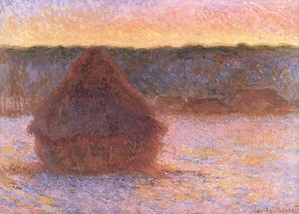 Meule, coucher de soleil, hiver – Claude Monet Claude Monet 105x70