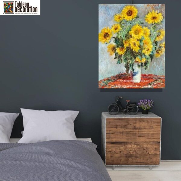 Bouquet de tournesols – Claude Monet tableau fleur Claude Monet 70x85 5