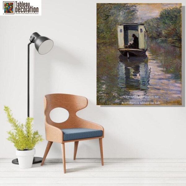 Le Bateau-atelier – Tableau Monet Claude Monet 70x85 2