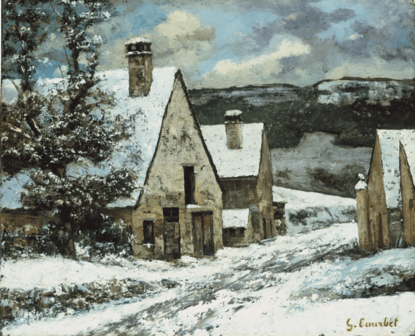 Bordure de village en hiver – Gustave Courbet Gustave Courbet 85x75