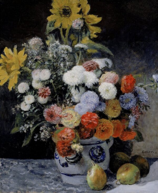 Fleurs mélangées dans un pot en terre cuite – Pierre-Auguste Renoir Pierre-Auguste Renoir 70x85