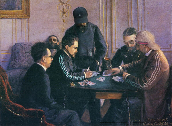 La Partie de bésigue – Caillebotte Gustave Caillebotte 105x70