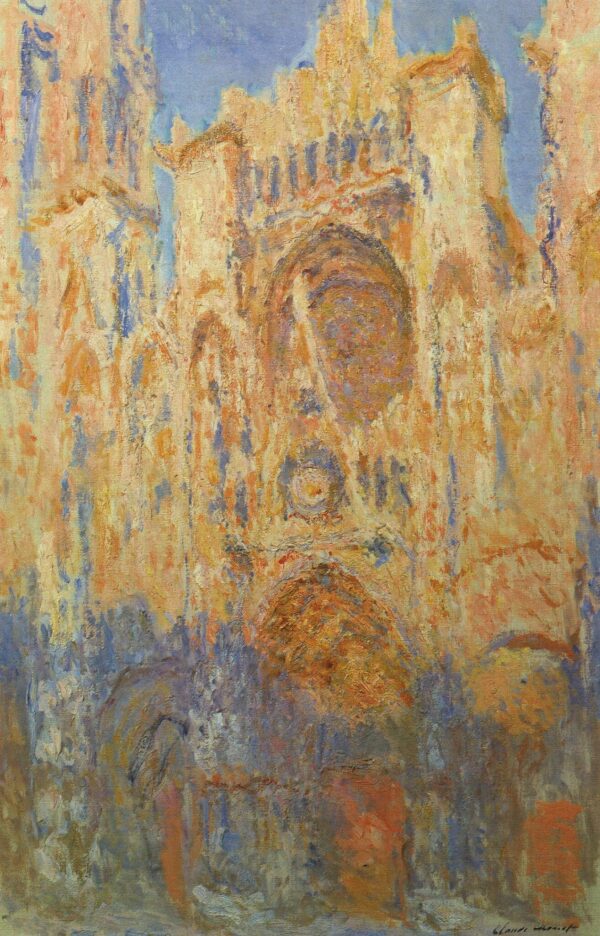 La Cathédrale de Rouen, façade, soleil couchant (W1327) – Claude Monet Claude Monet 70x105