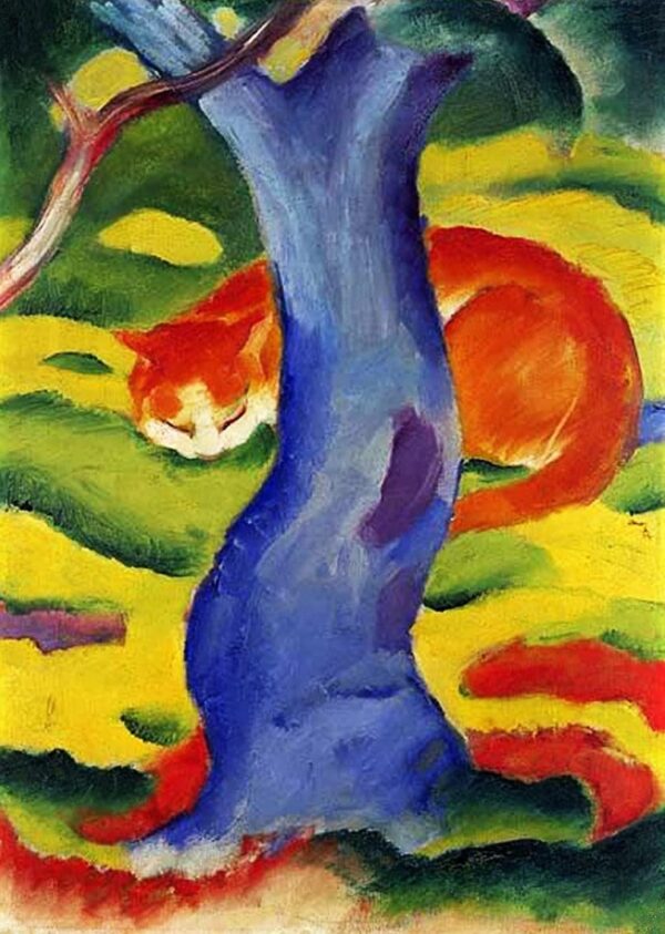 Chat derrière un arbre – Franz Marc Franz Marc 70x105