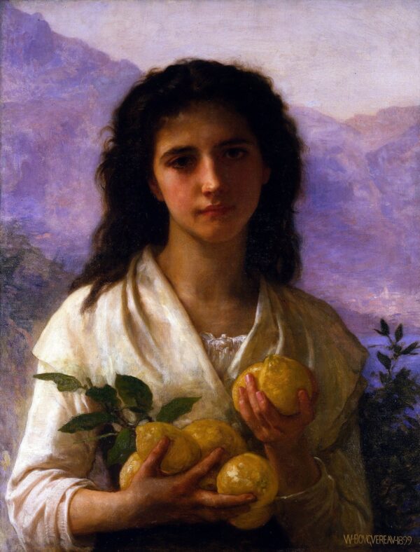 Fille tenant des citrons – William Bouguereau William Bouguereau 70x85