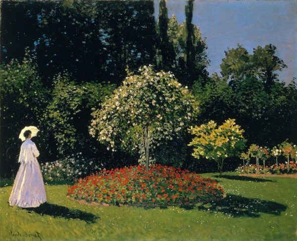 Dame en blanc au jardin – Claude Monet Claude Monet 85x75