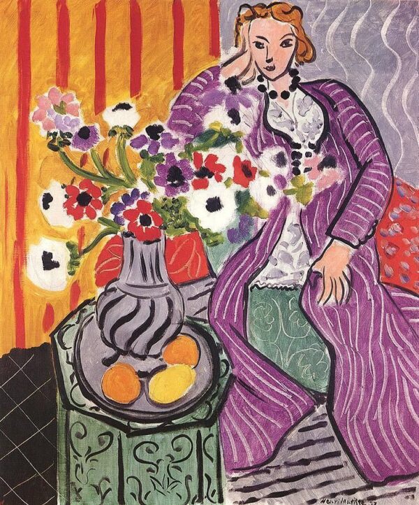 Robe violette et Anémones – Matisse Henri Matisse 70x85