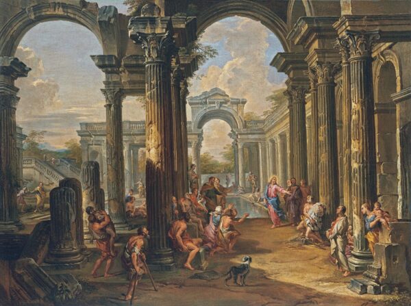 La piscine de Bethesda, vers 1724 – Giovanni Paolo Panini Giovanni Paolo Panini 85x75