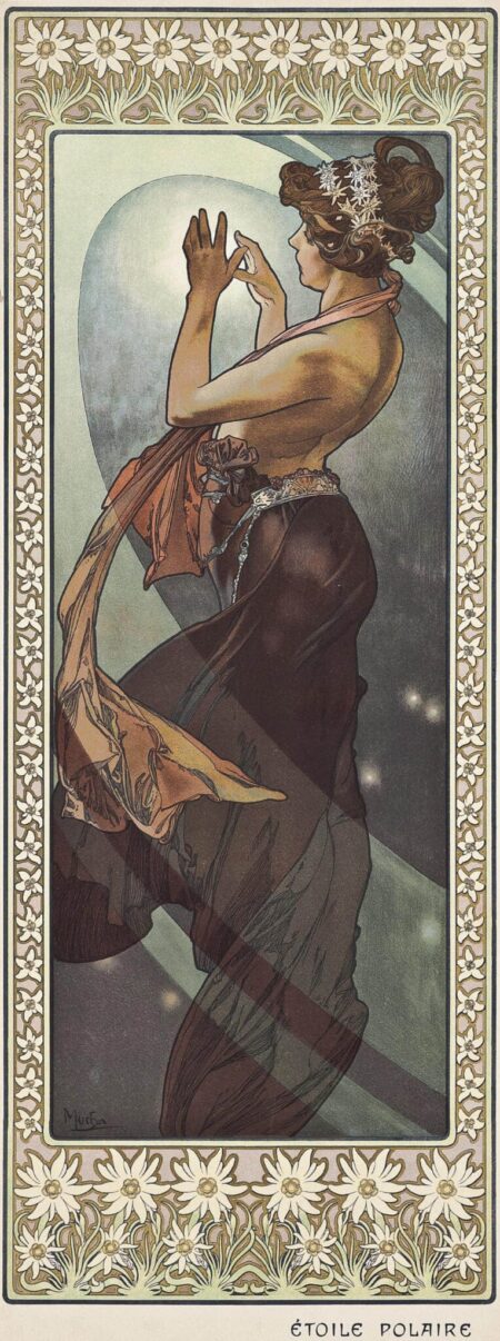 Étoiles : l’étoile polaire – Mucha Alphonse Mucha