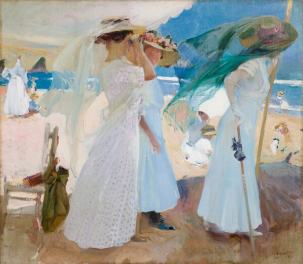 Sous l’auvent, Zarauz – Sorolla Joaquín Sorolla 70x70